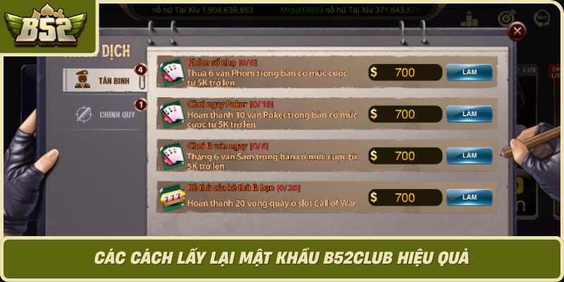 Cac Cach Lay Lai Mat Khau B52Club Hieu Qua
