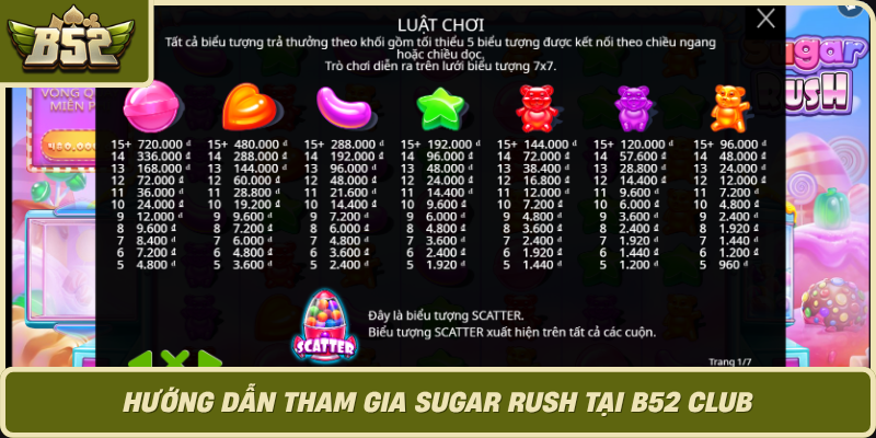 Huong Dan Tham Gia Sugar Rush Tai B52 Club