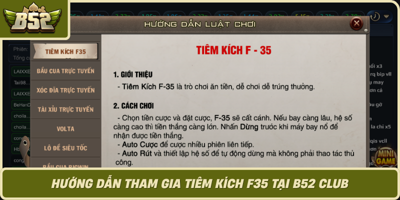 Huong Dan Tham Gia Tiem Kich F35 Tai B52 Club