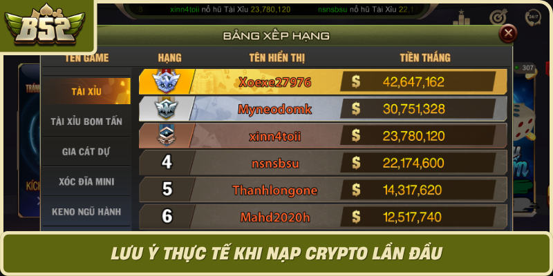 Luu Y Thuc Te Khi Nap Crypto Lan Dau