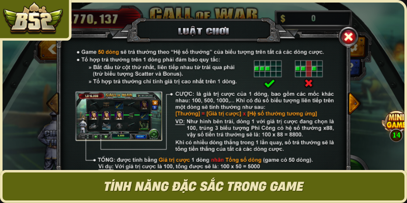 Tinh Nang Dac Sac Trong Game