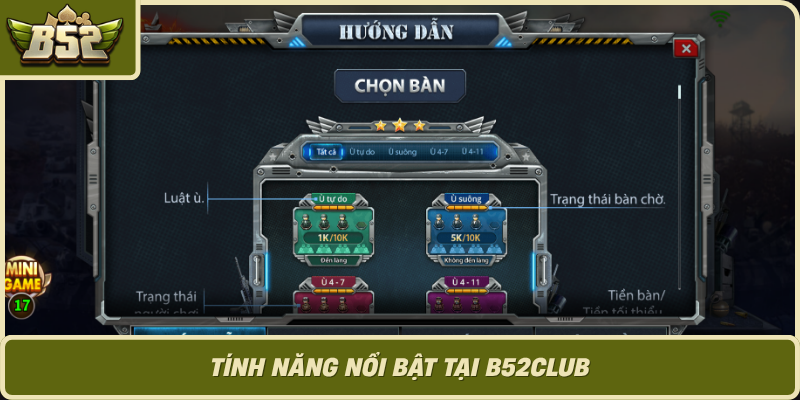Tinh Nang Noi Bat Tai B52Club