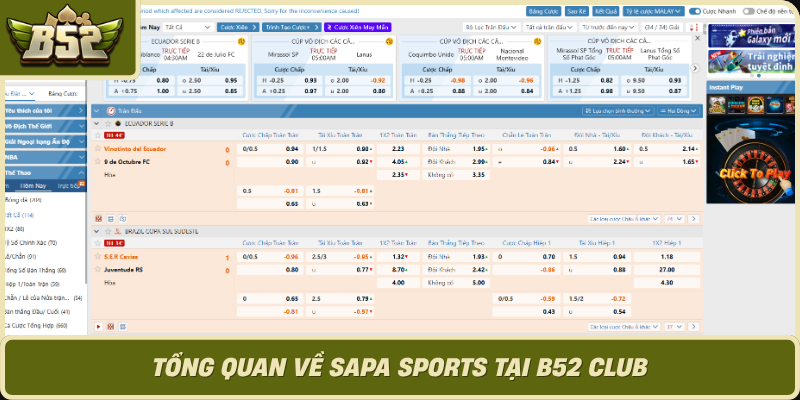 Tong Quan Ve Sapa Sports Tai B52 Club